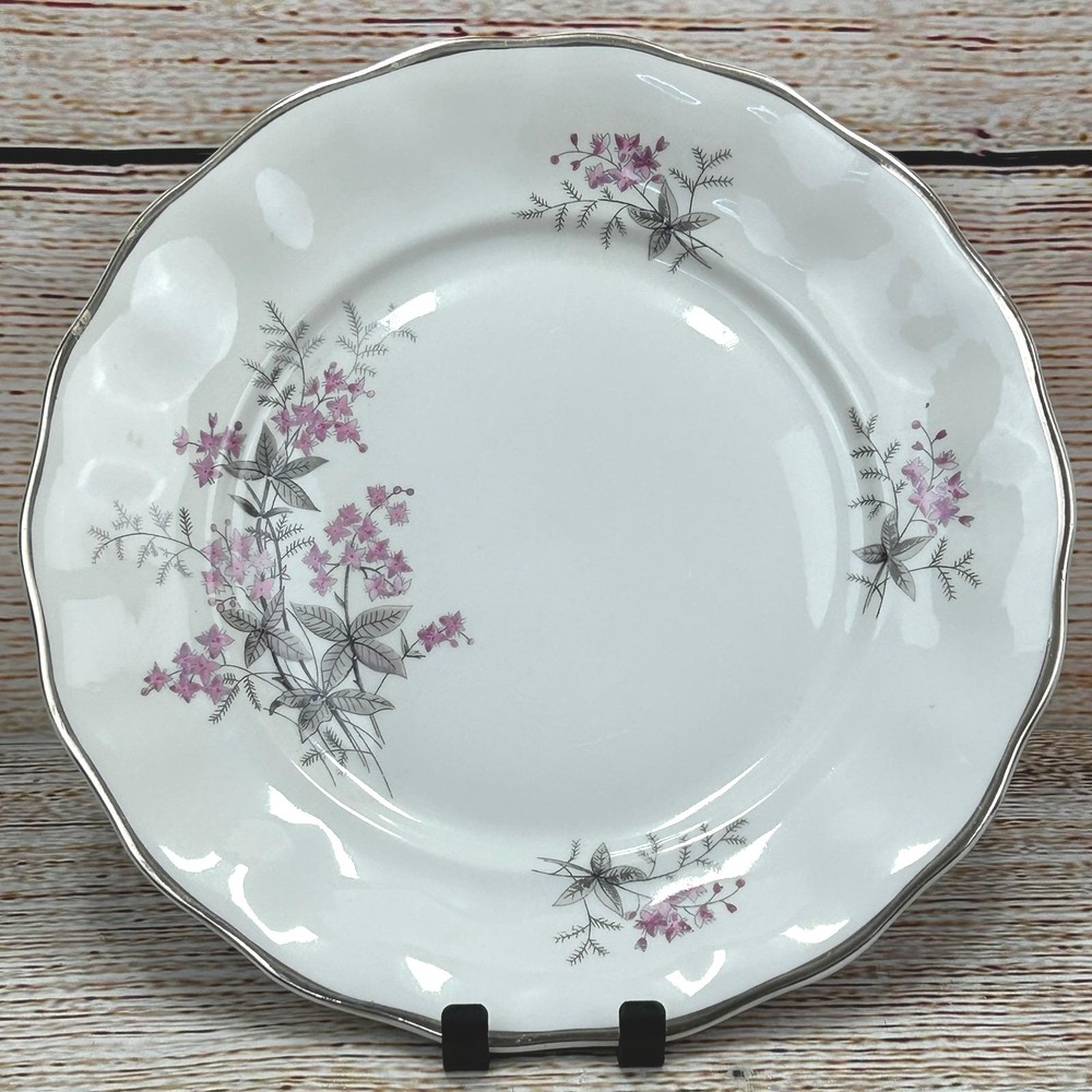Favolina Karolina‎ Jarolina Poland China Dinner Plate Silver Scalloped 3879 8